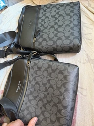 Сумка чоловіча шкіряна Coach Houston Black Grey CH8243768bl фото від покупців 1
