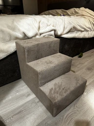 Прикроватные ступеньки для собачек 50*35*40 темно серый тройные