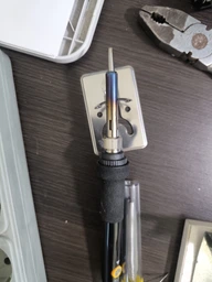 Паяльний набір в кейсі 936H, паяльник 60 Вт, 200-450°C, жала 900М, пінцет, олово, підставка фото від покупців 1