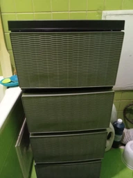 Комод пластиковий "Ротанг" 4 яруси 86*45*35 см R-Plastic (беж-кор)