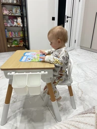 Дитячий столик зі стільчиком POPPET Мультивуд Грін 3 в 1 (PP-010GN)