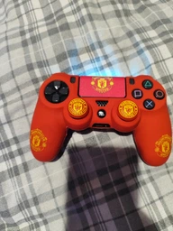 Захисний силіконовий чохол Manchester United та наліпка на тачпад для геймпада Sony DualShock (PS4) + накладки на стіки