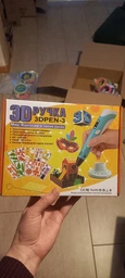 3D-ручка з різнокольоровим Еко Пластиком 250 м (20 кольорів) з Трафаретами і пластиком, що світиться з екраном Yellow фото від покупців 1