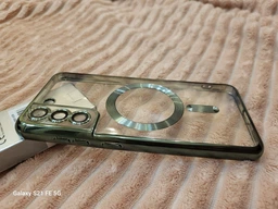 Чехол ударостойкий Wave Metal Color Case with MagSafe + линзы на камеру для Samsung Galaxy S21 FE Deep Purple