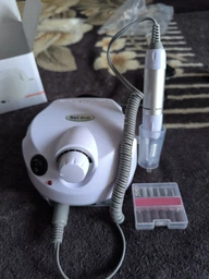 Фрезер для маникюра Nail Master DM-202 65W 45000 об. мин розовый + подарок 6 алмазных фрез фото от покупателей 1