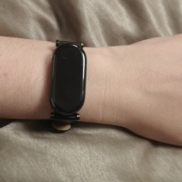 Ремешок кожаный с металлическим креплением Mi Jobs Elegance для Xiaomi Mi Smart Band 10/9/8 красный + Gold (mrk3450) фото от покупателей 4