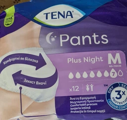 Трусы-подгузники для взрослых Tena Pants Plus Night ночные размер Medium 12 шт (7310361167124) фото от покупателей 1
