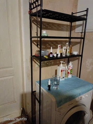 Полка стеллаж напольная над стиральной машиной Laundry Rack (399 WR) Черный фото от покупателей 2