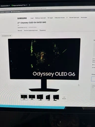 Монитор 27" Samsung Odyssey OLED G6 (LS27DG612SIXUA) Quantum Dot OLED QHD (2K) / 240Hz / 0.3 ms / 10-Bit / 99% DCI-P3 / G-Sync Compatible / FreeSync Premium Pro / DisplayHDR True Black 400 фото от покупателей 2