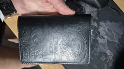 Кожаная обложка "Дудл" для авто-документов, Черный