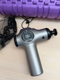Масажер перкусійний Сірий 2400 mAh 6 режимів 4 насадки