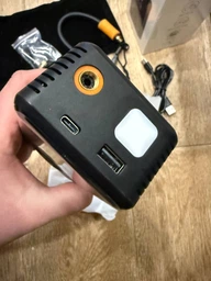 Компресор автомобільний Чорний 70W 20л/хв Акумуляторний з функцією PowerBank та LED-ліхтарем фото від покупців 1