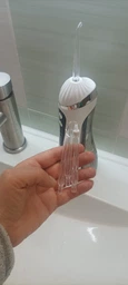 Ирригатор для полости рта 200 мл беспроводной аккумуляторный Oral Irrigator, портативный с 3 режимами работы и 4 сменными насадками для ухода за зубами, деснами и брекетами Белый, RGL-137-White фото от покупателей 5