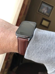 Ремешок кожаный Mi Jobs с металлическим креплением для фитнес браслета Mi Smart Band 8 Pro/9Pro/ Xiaomi Redmi Watch 4/5 Dark Brown + Silver (mrk6680)