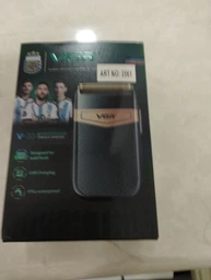 Портативна акумуляторна електробритва для стрижки бороди та вусів з USB VGR V-331 Pro Чорний + Щіточка для чищення