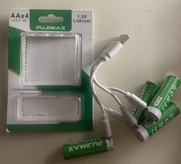 Акумуляторні батарейки AA Li-Ion 1.5V 3400mWh USB Type-C Pujimax комплект 2 шт пальчикові літієві акумулятори із зарядкою від ЮСБ кабелем багаторазові елементи живлення стабільної напруги для іграшок пультів фотоапарата мишки ліхтарика фото від покупців 3