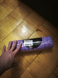 Масажний ролер EasyFit Grid Roller Mini 30 см синій фото від покупців 3