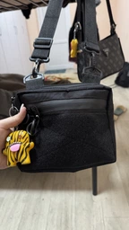 Сумка через плечо Hunter Mini Black, барсетка из Оксфорда 1000Д, черная, с Velcro-панелью для патчей (20х15х5 см) фото от покупателей 2