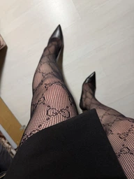 Стильні колготки з принтом у дрібну сіточку CindyLove Чорний 4 розмір