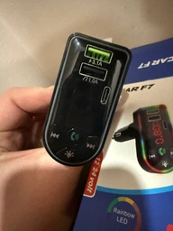 Автомобільний FM-трансмітер Bluetooth 5.0 RGB Чорний 3.1A Fast Charge Type-C Hands-Free 12-24V