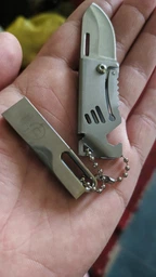 Мини нож 2 шт брелок для ключей стальной 3,6 см Mini Knife серый (GS-194856)