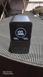 Powerbank павербанк УМБ Ugreen PB770 48000mAh 300W PD 3.1 3xType-C 2xUSB 140W Led лампа Grey (25286)