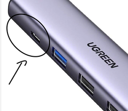 Концентратор 5 in 1 UGREEN CM478 HUB для MacBook Pro Air USB 3.0, 2xUSB 2.0 HDMI 4K с дополнительным питанием USB Type-C PD 100 Вт Grey (15495)
