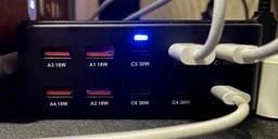 Настольное сетевое зарядное устройство 330W 10 портов GaN МЗУ Быстрая зарядка блок быстрой зарядки блочок 4х USB QC 60W MAX, 6х Type-C PD 100W PD зарядное к ноутбуку и телефону для Macbook iPhone Samsung юсб хаб