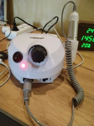 Фрезер для маникюра и педикюра профессиональный 65W 45000 об. мин + подарок 7 алмазных фрез белый фото от покупателей 18