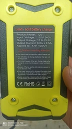 Зарядное устройство для автомобильного аккумулятора 12V 6A, автоматическая импульсная зарядка с функцией восстановления Pulse Repair и LCD-дисплеем для свинцово-кислотных АКБ 4-100Ah, PBC-50-Yellow фото от покупателей 2