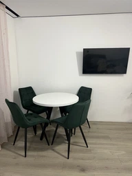 Стол кухонный круглый RoMax Lite 90 см Loft Дуб Эндгрейн/Черный фото от покупателей 1