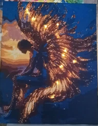 Картина за номерами Янгол на світанку LED підсвітка 40x50 см SANTI (956654)
