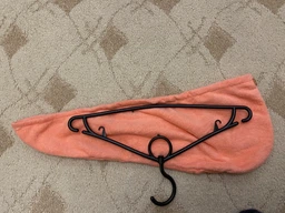 Двустороннее банное полотенце - капюшон на пуговице для головы "Plush Towel" мягкая шапочка тюрбан / чалма для сушки волос без повреждений, 48 см, фиолетовый (104058288)