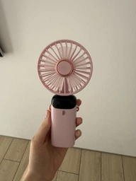 Портативний ручний вентилятор з дисплеєм Led Digital Display Fan N15 Black