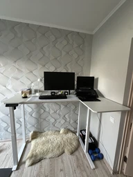 Стол с електро-регулировкой высоты Угловой Flexi Desk White 160x110 см 28051 фото от покупателей 1