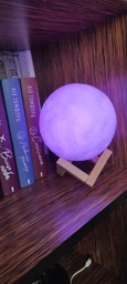 Ночник 3D аккумуляторная Луна Светильник 5 режимов 5 цветов 3D Moon Touch USB фото от покупателей 4