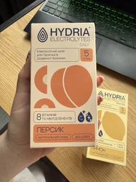 Электролиты Hydria Electrolytes Daily №5, 5 стиков по 4.4 г Персик (4820274801358) фото от покупателей 3