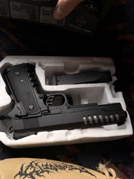 Дитячий пістолет Glock 19 27 см, металевий з глушником на кульках Violent V1+ Метал, ABS-пласти