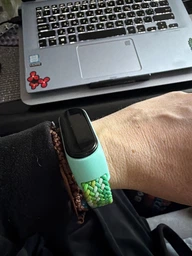 Ремешок нейлоновый MRK для фитнес браслета Xiaomi Mi Band 3 4 5 6 7 Single Melange красно-черный (mrk2255)