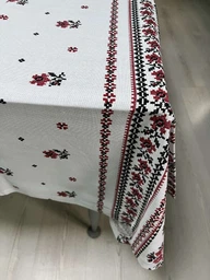 Скатерть Domikus Украинский орнамент 140х110 см цветок (4829900028725) фото от покупателей 3