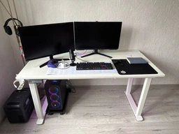 Стол с электрорегулировкой высоты с подсветкой Двухмоторный Flexi Desk White 160x75 см 28049 фото от покупателей 2