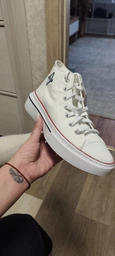 Женские кеды высокие Skechers 185063 WNVR 38 (8US) 25 см Белые (197627538082) фото от покупателей 1