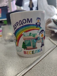 Чашка керамічна "Дурдом Веселка" 330 мл