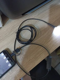 Эндоскоп для смартфона и компьютера Type-C + USB для Android Windows с гибким зондом, 2 м, камера 5.5 мм автомобильный для дома водонепроницаемый, гибкая камера фото от покупателей 5