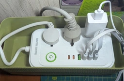 Удлинитель сетевой фильтр А06U 2 метра, фильтр питания на 3 розетки 4 USB разъема, 2 Type-C, 2500 Вт с заземлением и защитой от перегрузки для дома офиса бытовой техники зарядки телефонов планшетов
