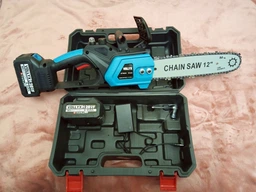 Аккумуляторная цепная пила ( пила ) садовая V-Tekk Electric Saw с шиной 12» для дерева и веток, электропила + 2 аккумулятора 21В, кейс фото от покупателей 4
