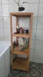 Стелаж (этажерка) 1150х360х360 мм WoodDecor из натурального дерева 4 полочки покрытый лаком