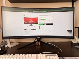 Монитор 34" QUBE Overlord C34UQ180H (Ultra-Wide 2K) 3440×1440 Fast VA 1500R 180Hz 4ms, 8-Bit, HDR, FreeSync, G-SYNC Compatible, HAS, Speakers фото от покупателей 5