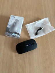 Мышь беспроводная мышка бесшумная двухрежимная bluetooth usb 2.4g оптическая для макбука ПК ноутбука мак компьютера и планшета аккумуляторная 2в1 с rgb подсветкой и индикатором уровня заряда черная сенсорная точная эргономичная 3 режима dpi фото от покупателей 1