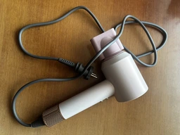 Профессиональный фен для волос Super Hair Dryer 1600 Вт черный + розовый + 5 насадок + держатель фена на стену